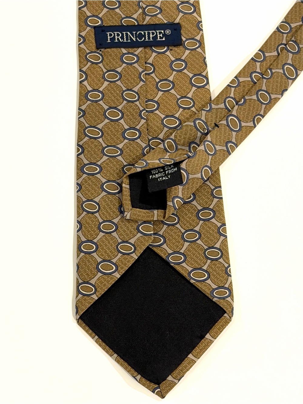 Vintage PRINCIPE 100% Italian Silk Necktie Made In USA Abstract Geometric Design